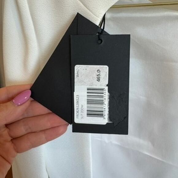 The Kooples White Peplum Dress with Ruffles NWT Size Medium | Retail $465 - Picture 7 of 10